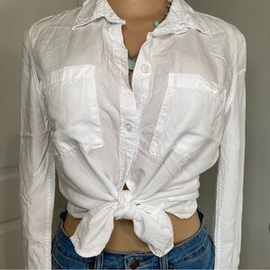 Thread & Supply Womens Button Up Pockets Sz Small 100%Tencel Corpcore Office